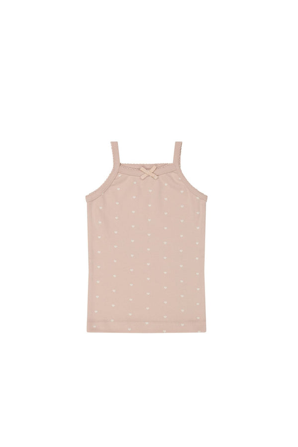 Organic Cotton Singlet - Mon Amour Rose, , Jamie Kay - All The Little Bows