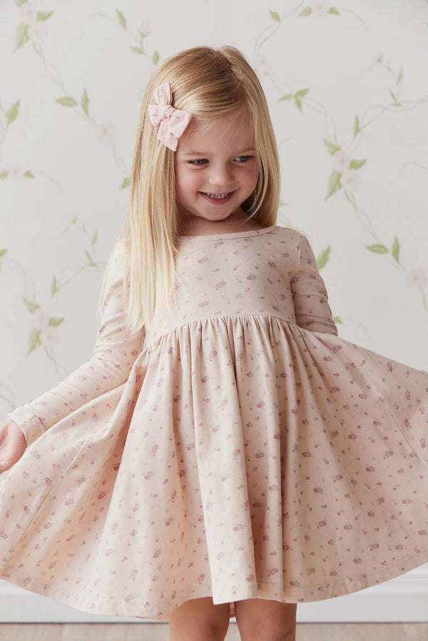 Organic Cotton Tallulah Dress - Cindy Whisper Pink - Jamie Kay - All The Little Bows