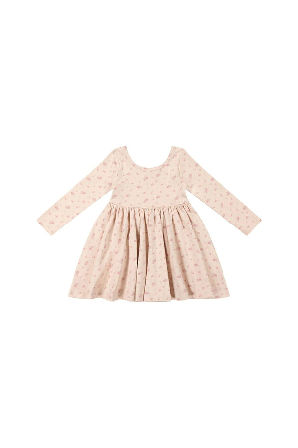 Organic Cotton Tallulah Dress - Cindy Whisper Pink, , Jamie Kay - All The Little Bows