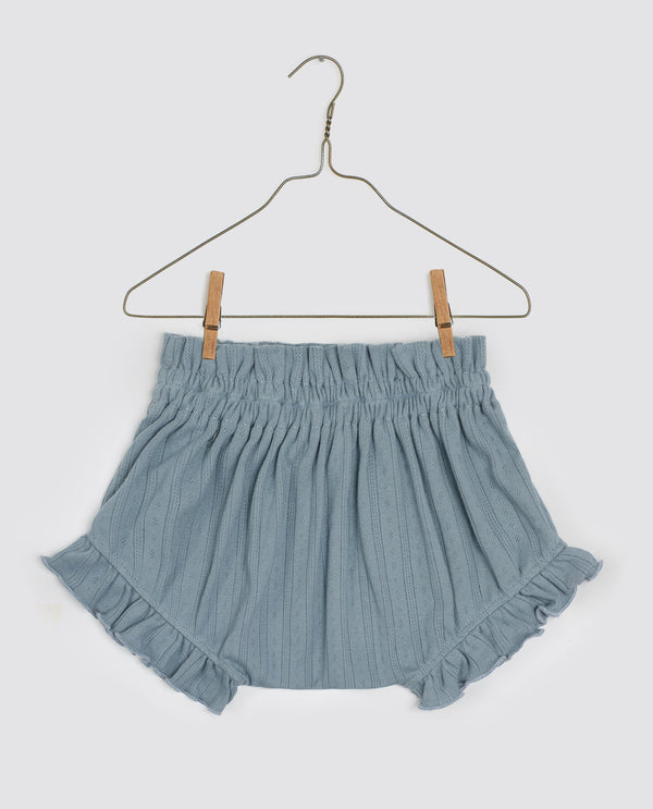 Organic Pointelle Bloomers || Enamel Blue, , Little Cotton Clothes - All The Little Bows