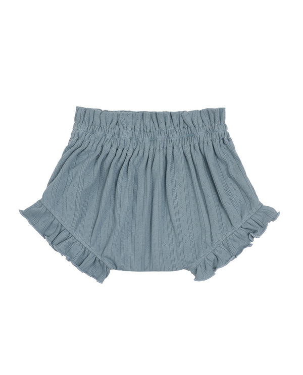 Organic Pointelle Bloomers || Enamel Blue, , Little Cotton Clothes - All The Little Bows