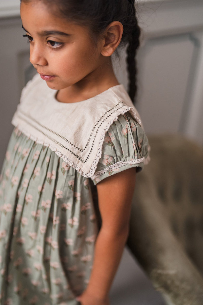 Organic Simone Dress || Poppy Floral, Girls Dress, Little Cotton Clothes - All The Little Bows