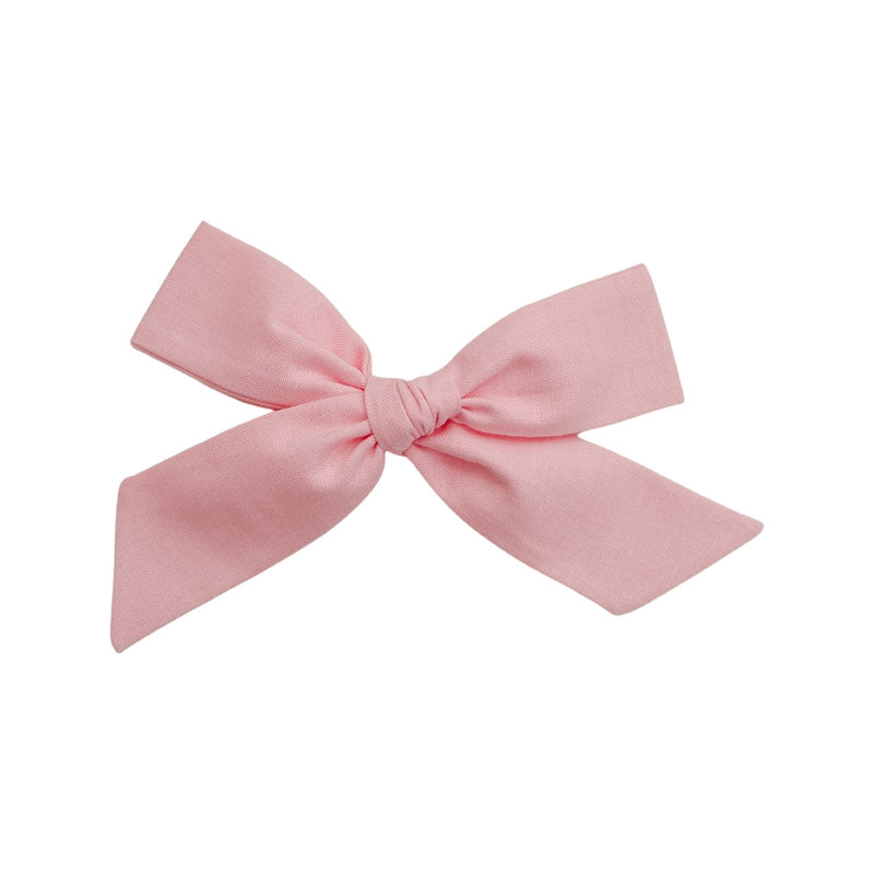 Baby Pink Long Bow Ribbon Hair Clips