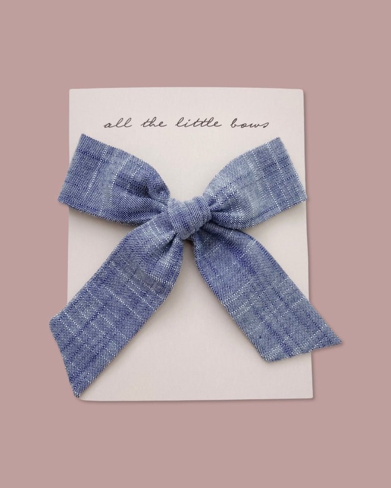 Party Bow | Chambray - All The Little Bows - All The Little Bows