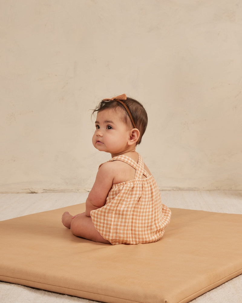 Penny Romper || Melon Gingham, Baby / Toddler Girls Romper, Quincy Mae - All The Little Bows