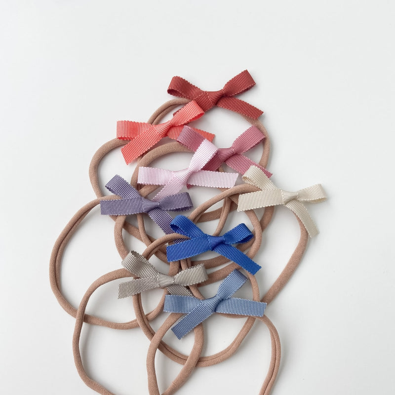 Petite Ribbon Bow // "Dusty Blue" Headband, Ribbon Bow, All The Little Bows - All The Little Bows