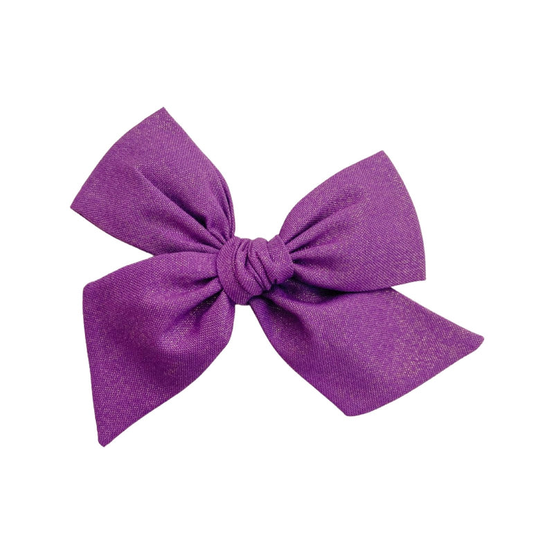 Pinwheel Bow | Berry Gloss (purple shimmer) - All The Little Bows - All The Little Bows