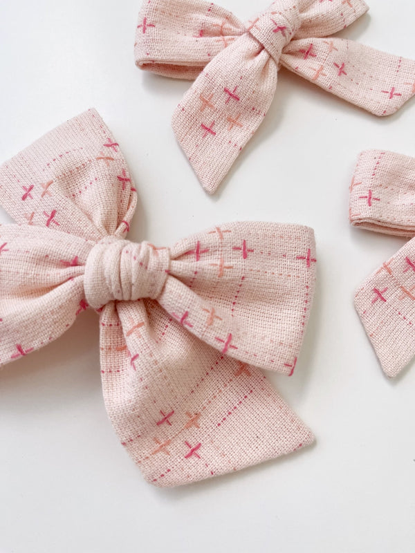 Pinwheel Bow | Blush + - All The Little Bows - All The Little Bows