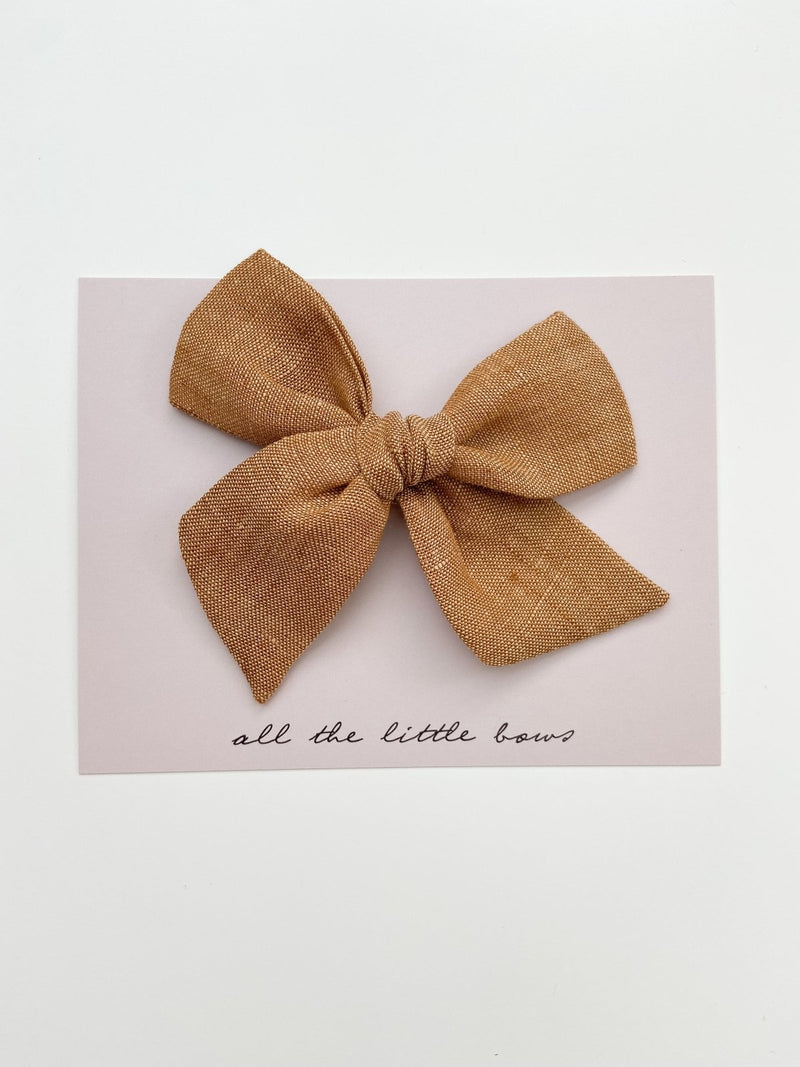 Pinwheel Bow | Chestnut - Alligator Clip - All The Little Bows - All The Little Bows