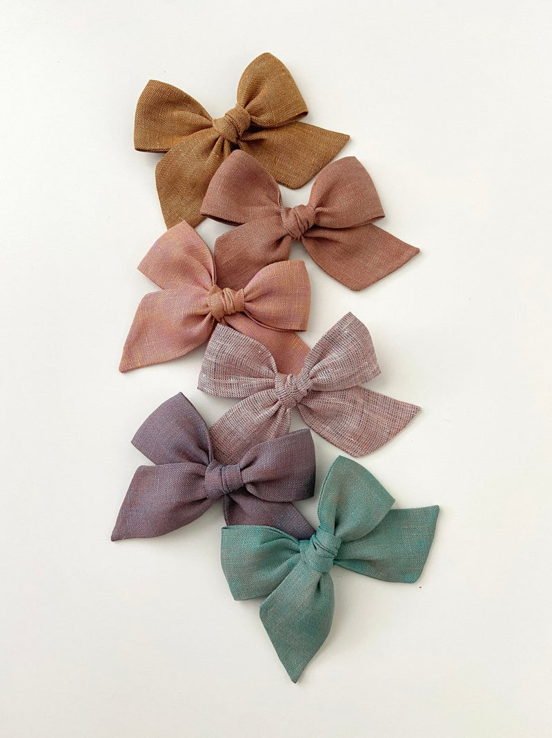 Pinwheel Bow | Chestnut - Alligator Clip - All The Little Bows - All The Little Bows