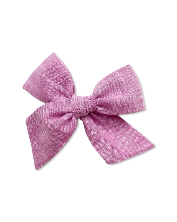 Pinwheel Bow | Manchester Yarn-Dyed Cotton, Violet, , All The Little Bows - All The Little Bows