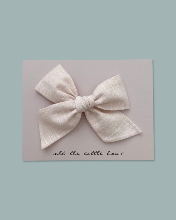 Pinwheel Bow | Marshmallow - Headband or Clip - All The Little Bows - All The Little Bows