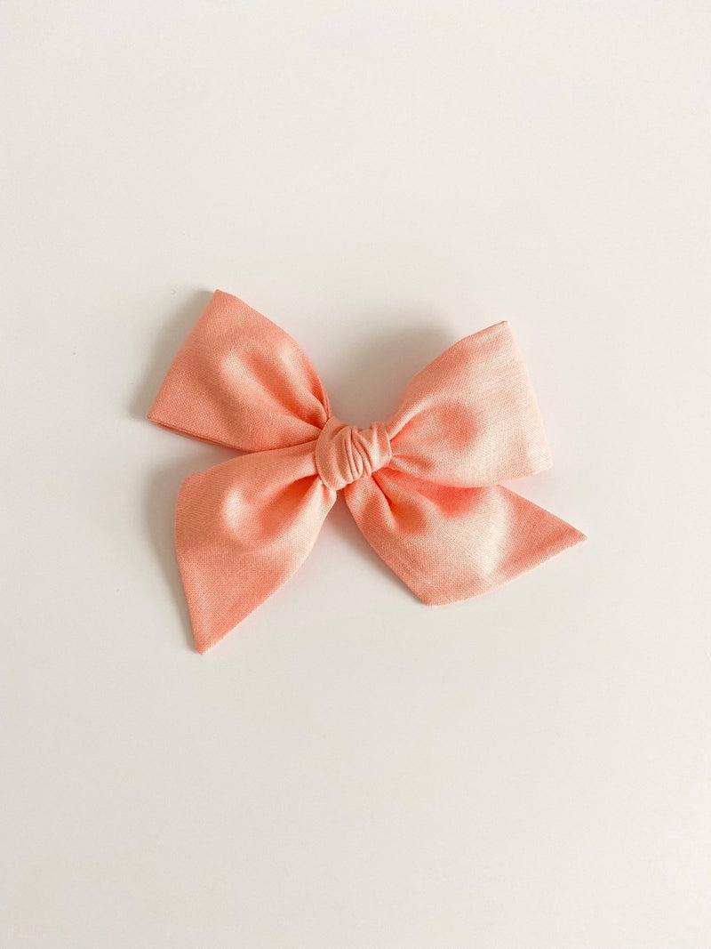 Pinwheel Bow | Peachy Keen - Headband or Clip, , All The Little Bows - All The Little Bows