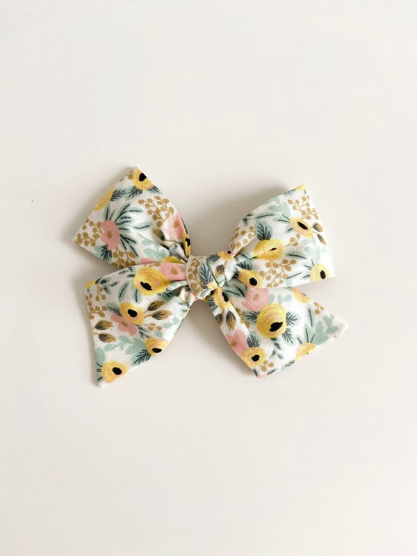Pinwheel Bow | Rifle Paper Co Floral - Headband or Clip, , All The Little Bows - All The Little Bows