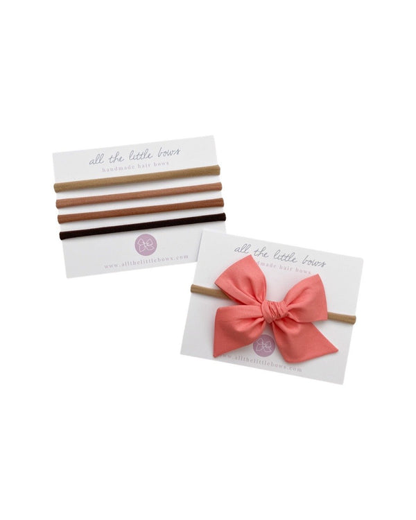Pinwheel Bow | Salmon - All The Little Bows - All The Little Bows