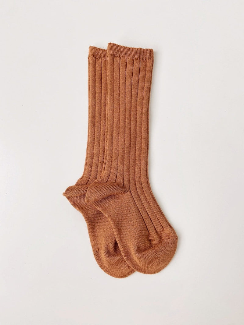 Ribbed Knee Socks // Cinnamon - 688 - Condor - All The Little Bows
