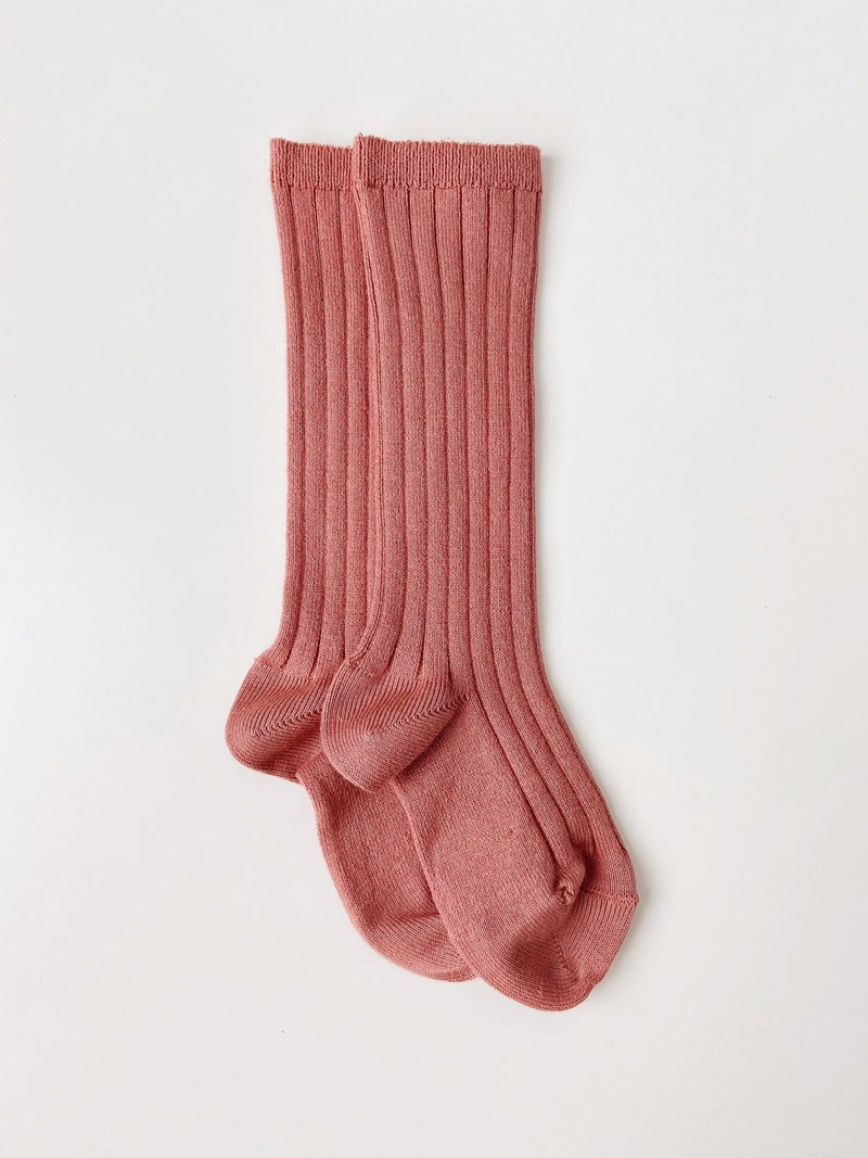 Ribbed Knee Socks // Terracotta - Condor - All The Little Bows