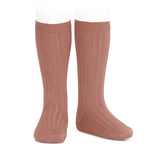 Ribbed Knee Socks // Terracotta, Knee Socks / Tights, Condor - All The Little Bows