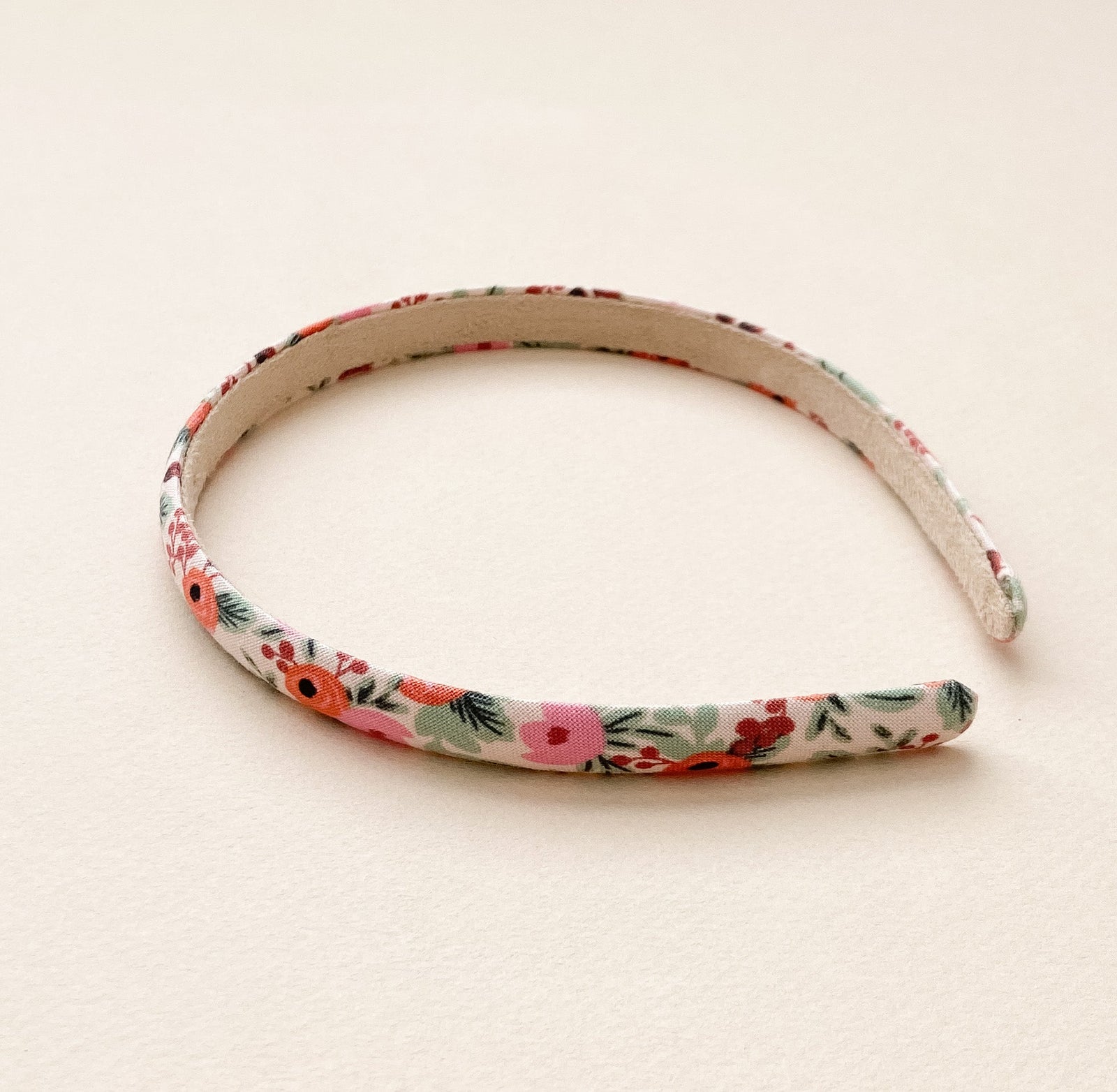 NWT Rifle Paper Co. Pink and Burgundy Floral Headbands Wrapped Headband - English Rose – Rifle Paper Co main image 4