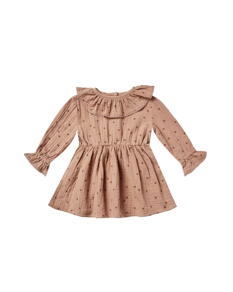 ruffle collar baby dress | north star - Rylee + Cru - All The Little Bows