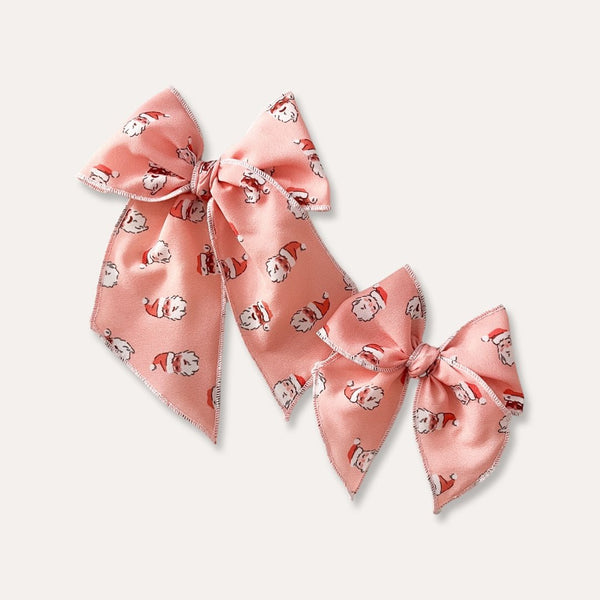 Santa All Over Pink Elle Bow, , Lady Eleanor & Co - All The Little Bows