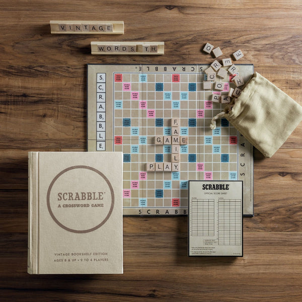 Scrabble - Vintage Bookshelf Edition - WS Game Company - All The Little Bows