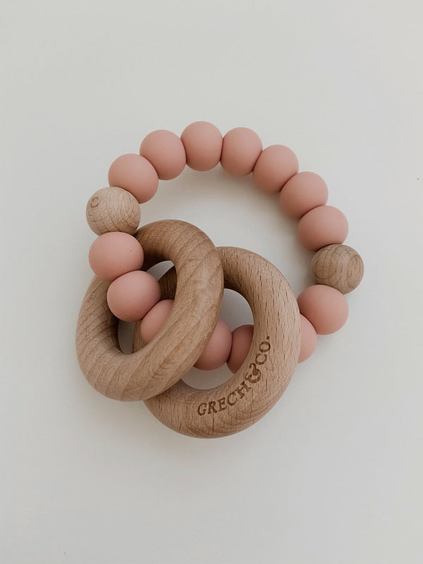 Sedona Teething Ring + Rattle // Shell - Grech & Co - All The Little Bows