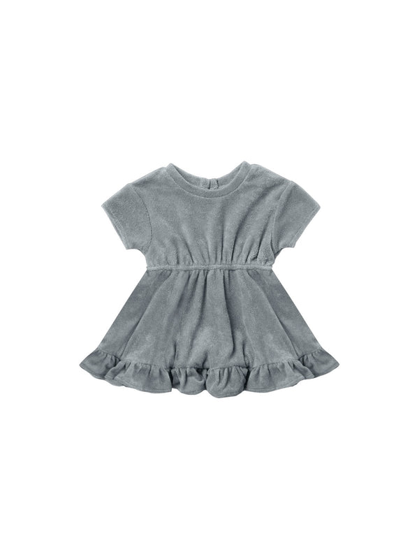 terry dress set | ocean, , Quincy Mae - All The Little Bows