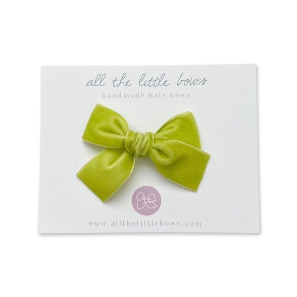 Velvet Bow | Lively Lime, , All The Little Bows - All The Little Bows