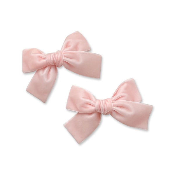 Velvet Bow | Powder Pink, , All The Little Bows - All The Little Bows