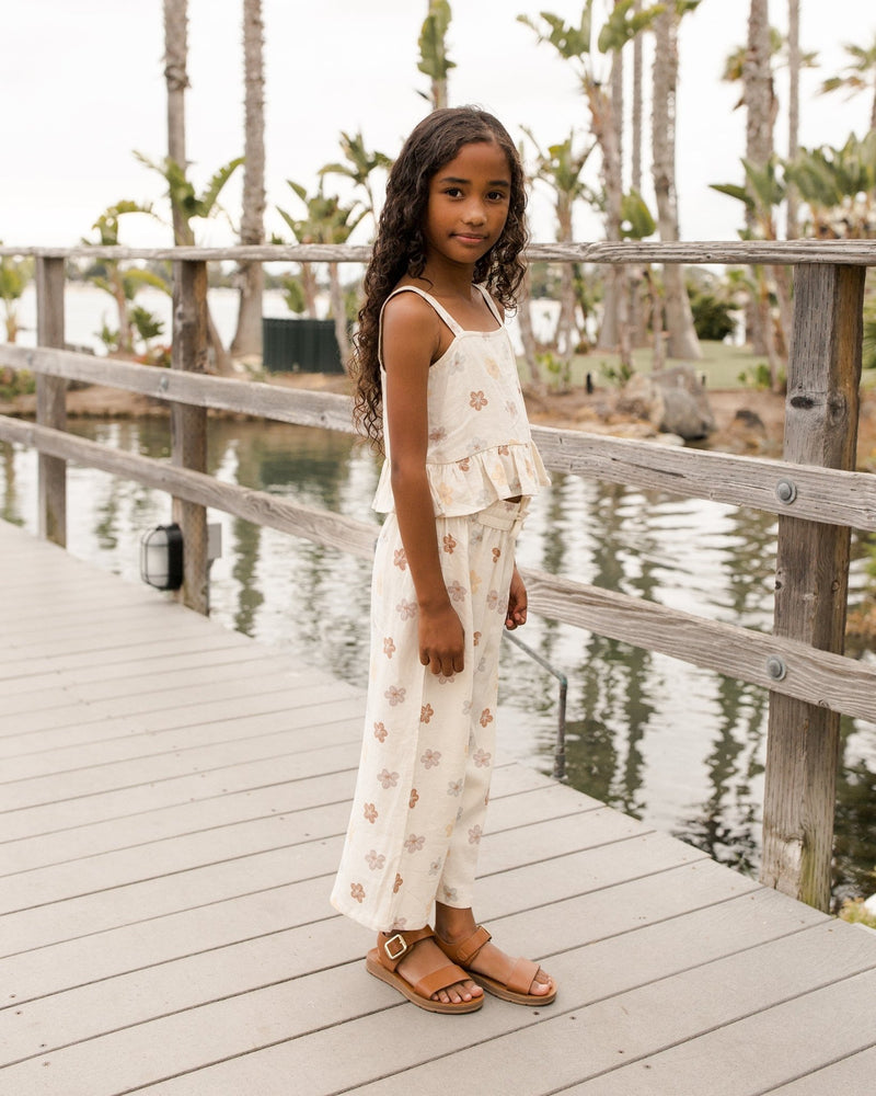 Wide Leg Pant || Leilani, Girls Woven Pants, Rylee + Cru - All The Little Bows